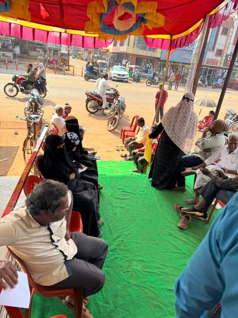 Patients availing free dental checkups at the camp